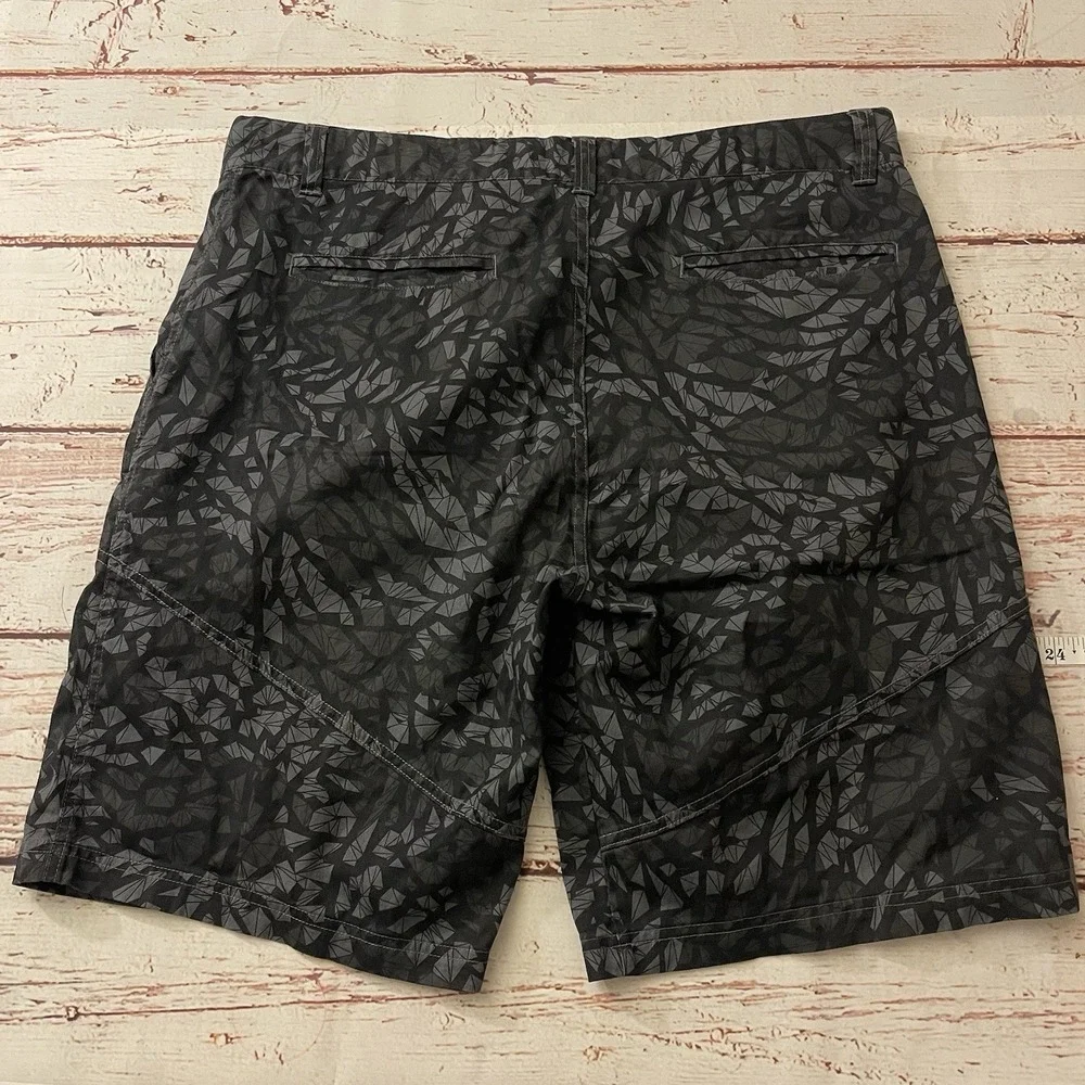 Air Jordan Men's‎ Gray Geometric Design Chino Cotton Shorts Size 40 Drawstring